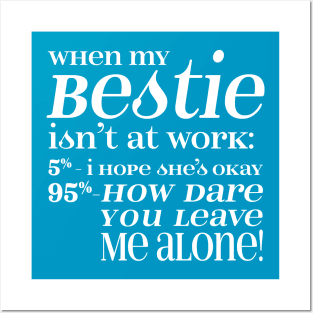 Bestie - White letters Posters and Art